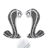 Set of 2 Shelby Logo Grille Emblem for Ford Mustang