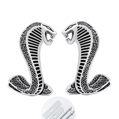 Set of 2 Shelby Logo Grille Emblem for Ford Mustang