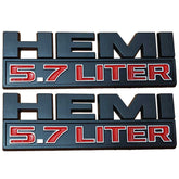 Hemi 5.7 LITER Emblem | Side Fender | 2Pcs