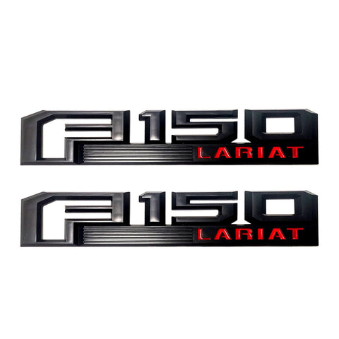 2Pcs Emblem Side Fender Badge Nameplate For F150 LARIAT 2015-2023