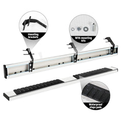 Running Boards For 2017-2021 Ford F250/F350 Super Duty 6" Side Step Bar