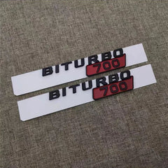 2Pcs BRABUS BITURBO 700 800 900 Fender Emblem For Mercedes-Benz