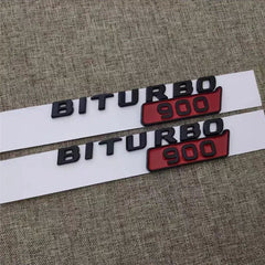2Pcs BRABUS BITURBO 700 800 900 Fender Emblem For Mercedes-Benz