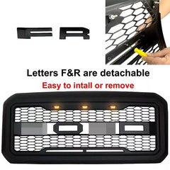 Raptor Grill For 2011-2016 Ford F250 F350 Super Duty Raptor Style Front Grille w/LED