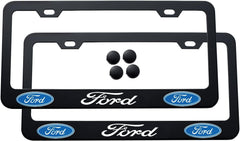 2pcs Ford License Plate Frames with Screw Caps