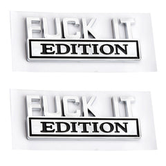 FUCKIT EDITION Emblem For Dodge Jeep | 2Pcs