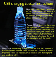 Ford 7 Color LED Car Cup Holder Lights | 2Pcs