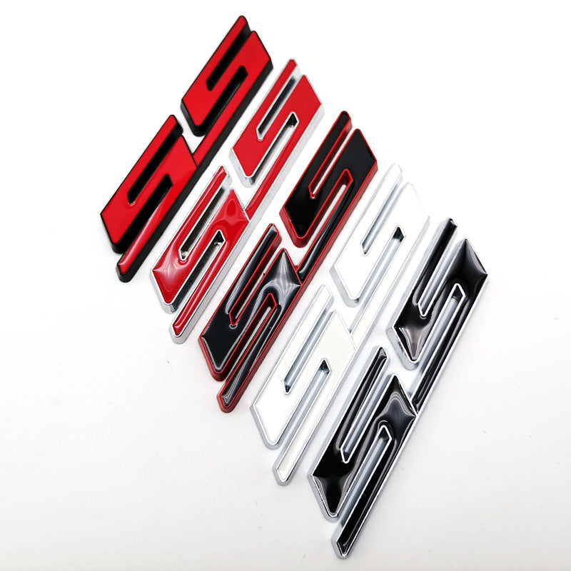 3 SS Badge Fender Trunk Emblem Decal for Chevy Camaro Impala Cobalt Imagen principal del producto