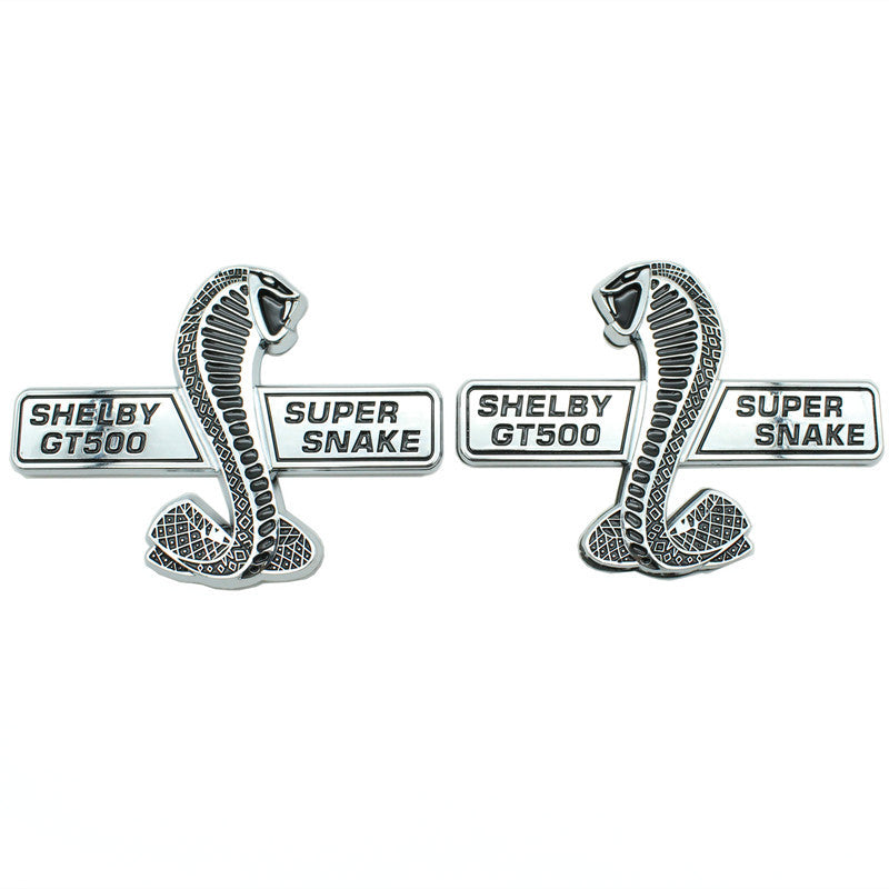 Set of 2 Cobra Shelby GT500 Super Snake Emblem for Ford Mustang Secondary image