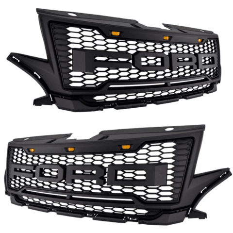 2012-2015 Ford Edge Black Front Grille With Letters&Amber