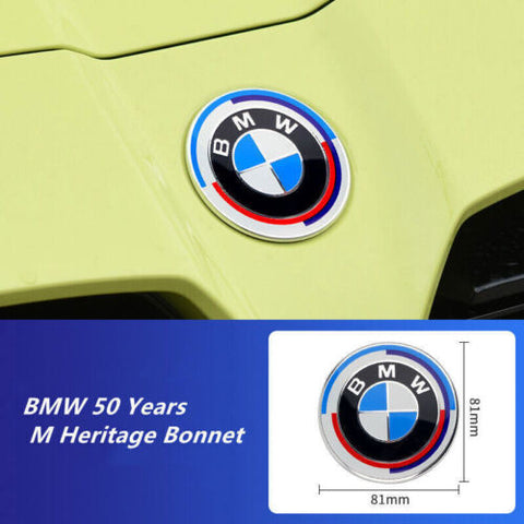 BMW 82mm Hood Trunk 46mm Steering Wheel Emblem | 3Pcs