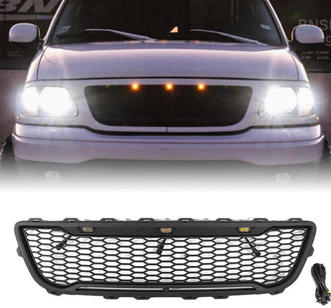 1999-2003 Ford F150 Black Raptor Grille With Letters&Amber