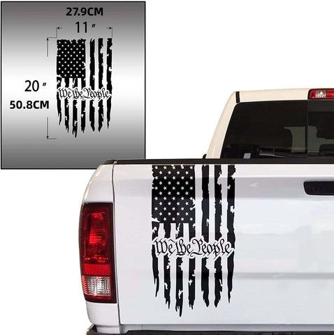 American Flag Tailgate sticker Pickup Truck Rear car sticker 11 "x 20" | 1Pc