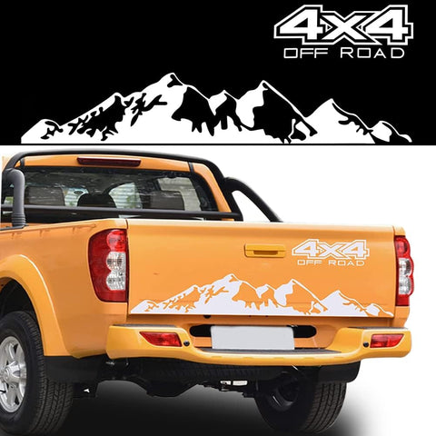 4X4 Mountain Vinyl Car Rear Decal | 1Pc