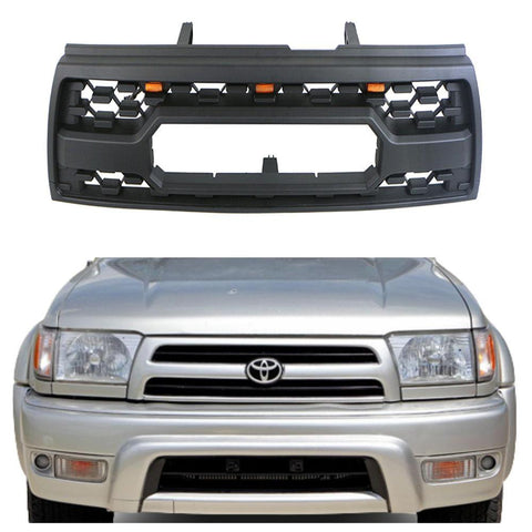 1996-2001 3rd Gen Toyota 4Runner TRD PRO Black Raptor Style Grille With Letters&Amber
