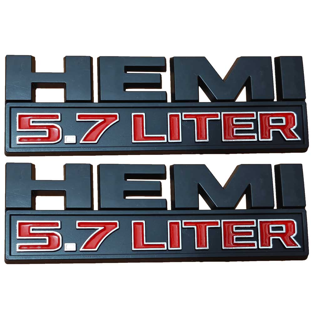 Hemi 5.7 LITER Emblem |  Side Fender | 2Pcs