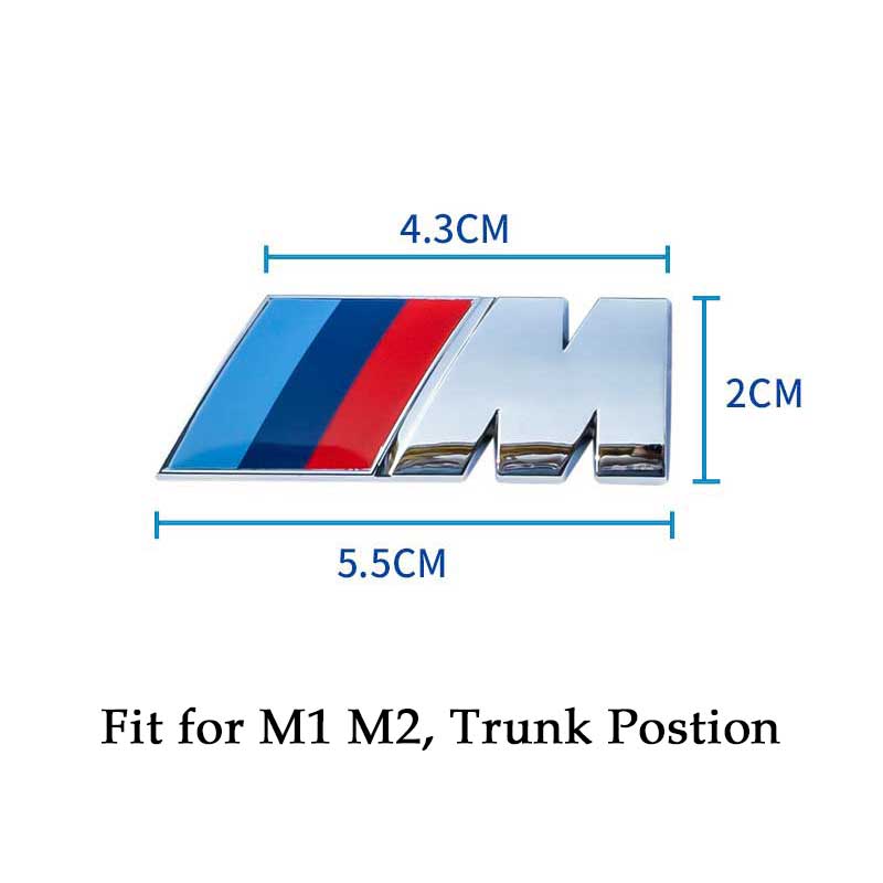 M Series Fender Trunk Emblem Sport Badge for BMW