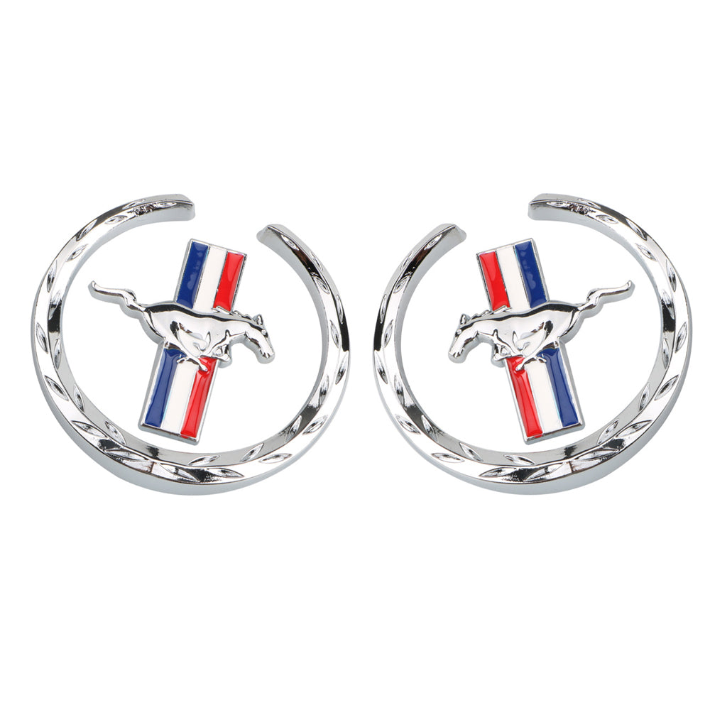 Ford Mustang 3D Car Sport Horse Logo Badge Left & Right | 2Pcs