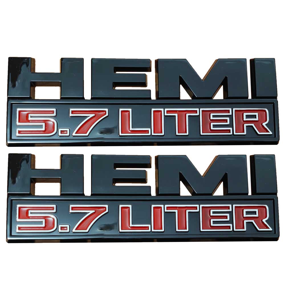 Hemi 5.7 LITER Emblem |  Side Fender | 2Pcs