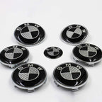BMW Front Rear Wheel Center Caps Steering Wheel Emblem | 7Pcs