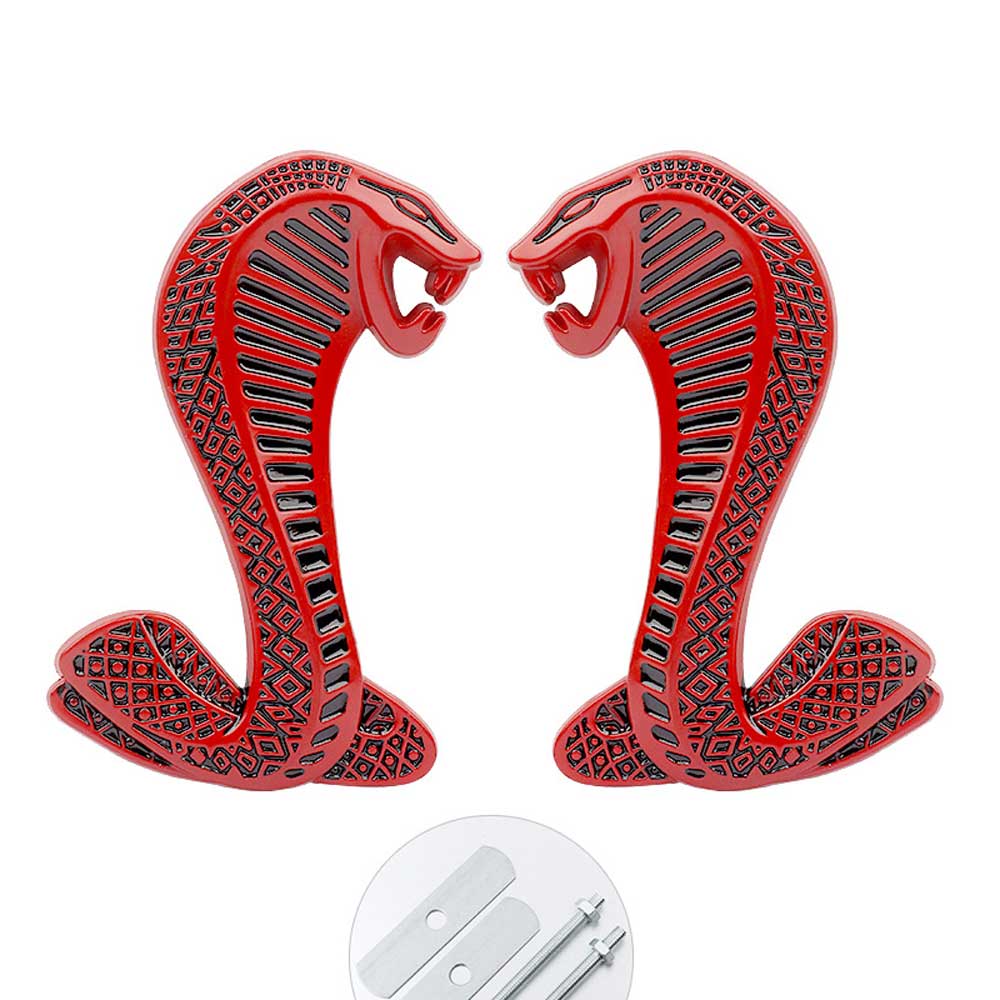 Set of 2 Shelby Logo Grille Emblem for Ford Mustang