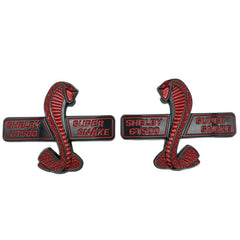 Set of 2 Cobra Shelby GT500 Super Snake Emblem for Ford Mustang