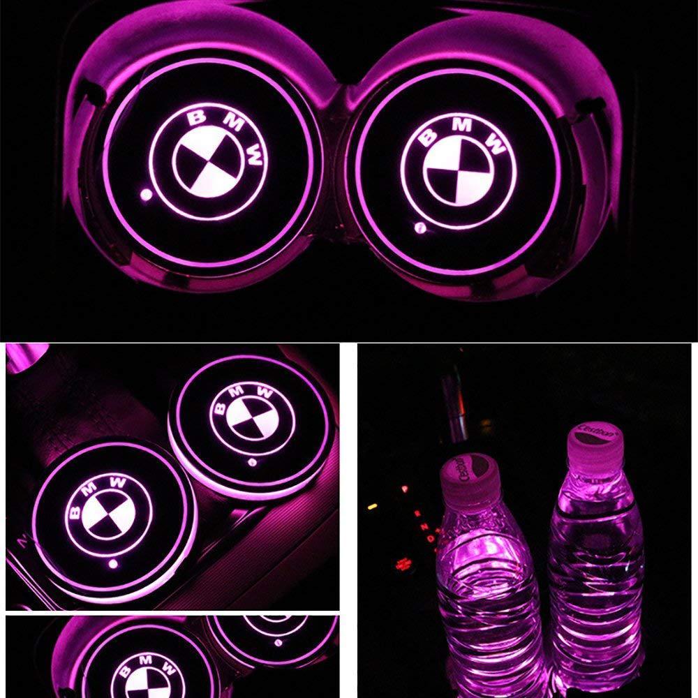 BMW 7 Color LED Car Cup Holder Lights | 2Pcs