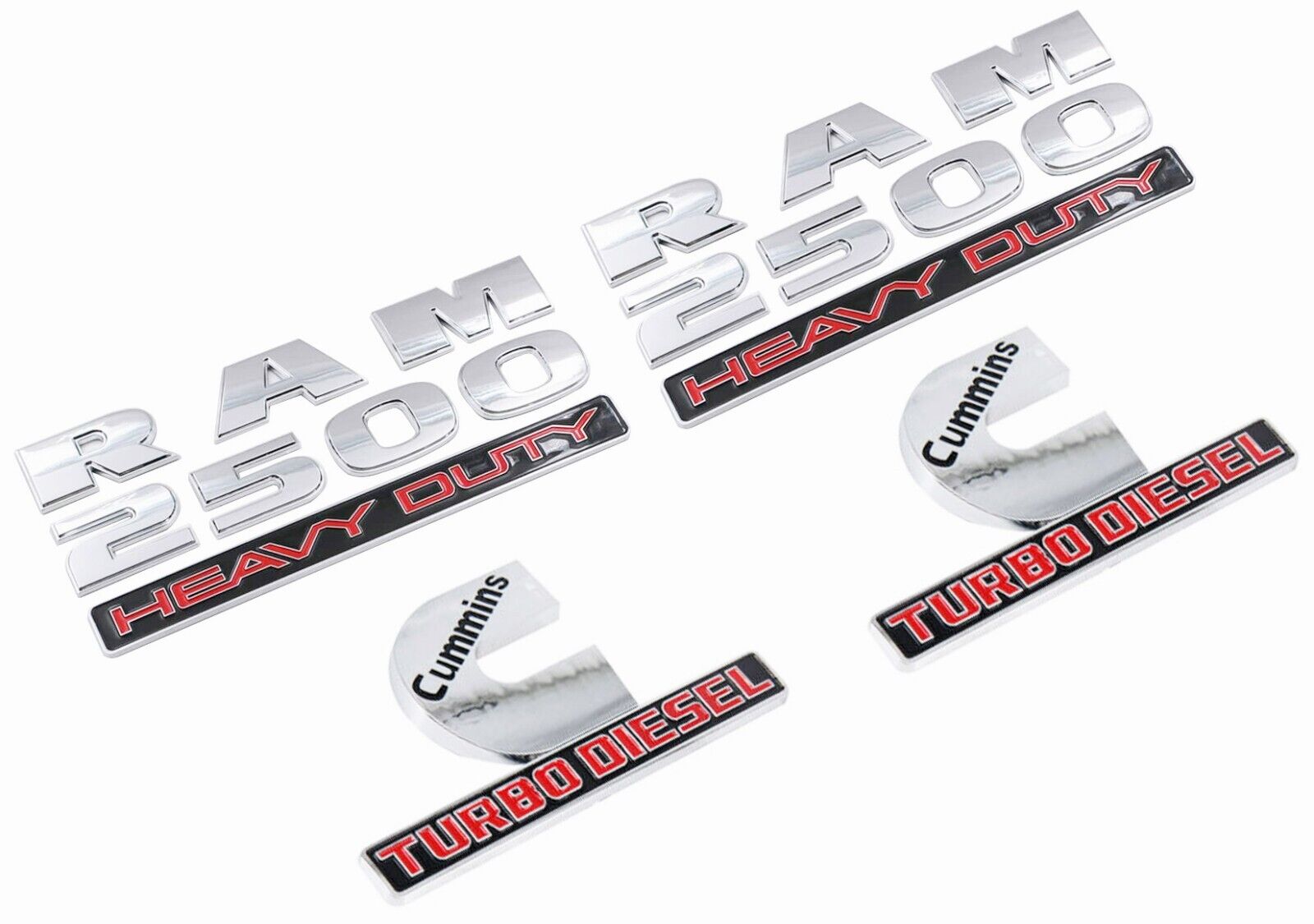 4Pcs For RAM 2500 HEAVY DUTY Cummins Turbo Diesel Badge Decal Secondary image