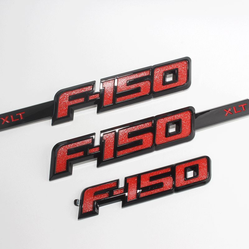 3Pcs Fits 2009-2014 F-150 XLT Front Fender Rear Emblem Badge