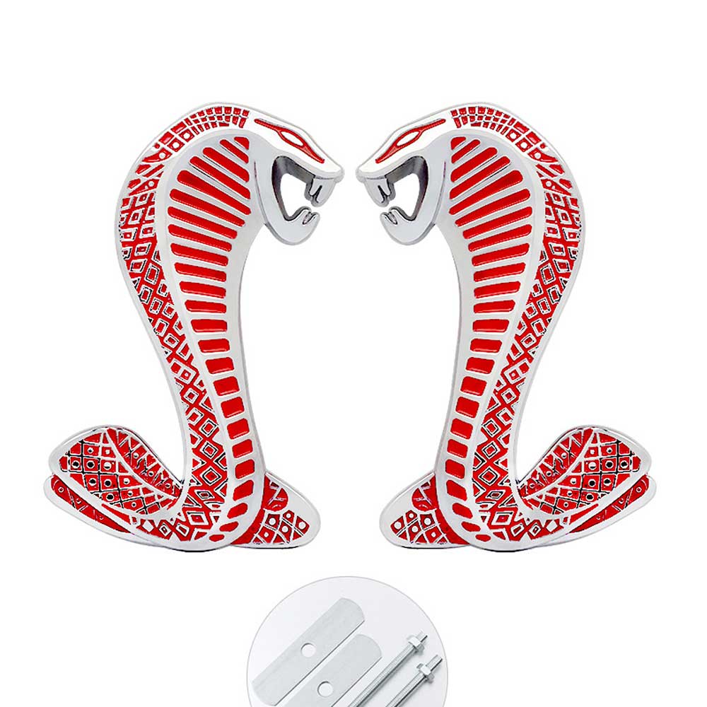 Set of 2 Shelby Logo Grille Emblem for Ford Mustang