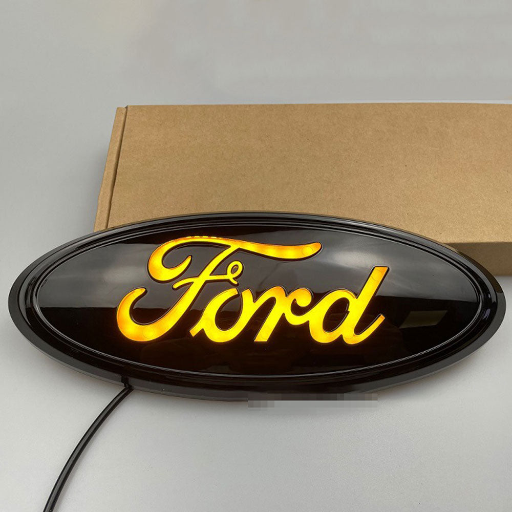 9 inch LED Emblem Black Housing For Ford F150 F250 F350 | Dynamic Static Light