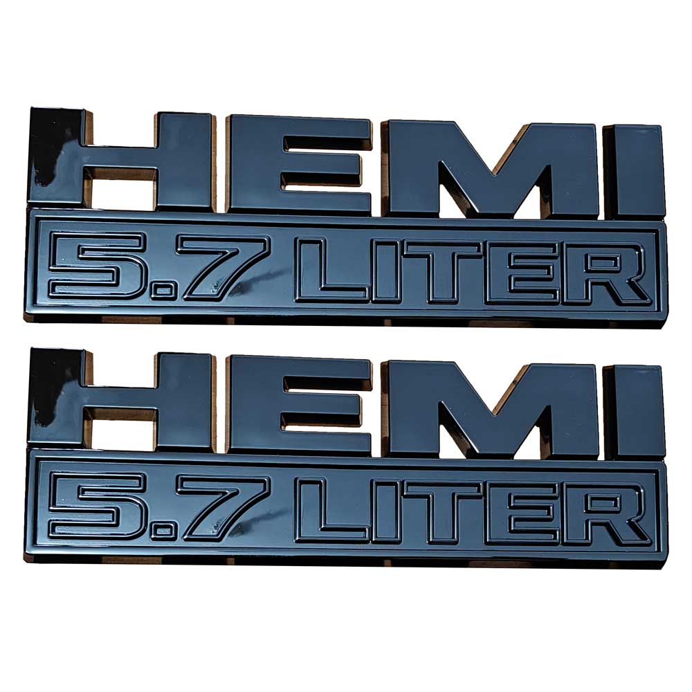 Hemi 5.7 LITER Emblem |  Side Fender | 2Pcs