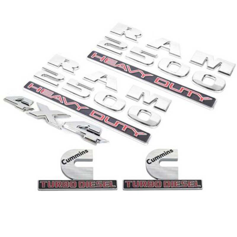5Pcs For RAM 2500 4x4 HEAVY DUTY Cummins Turbo Diesel Badge Secondary image