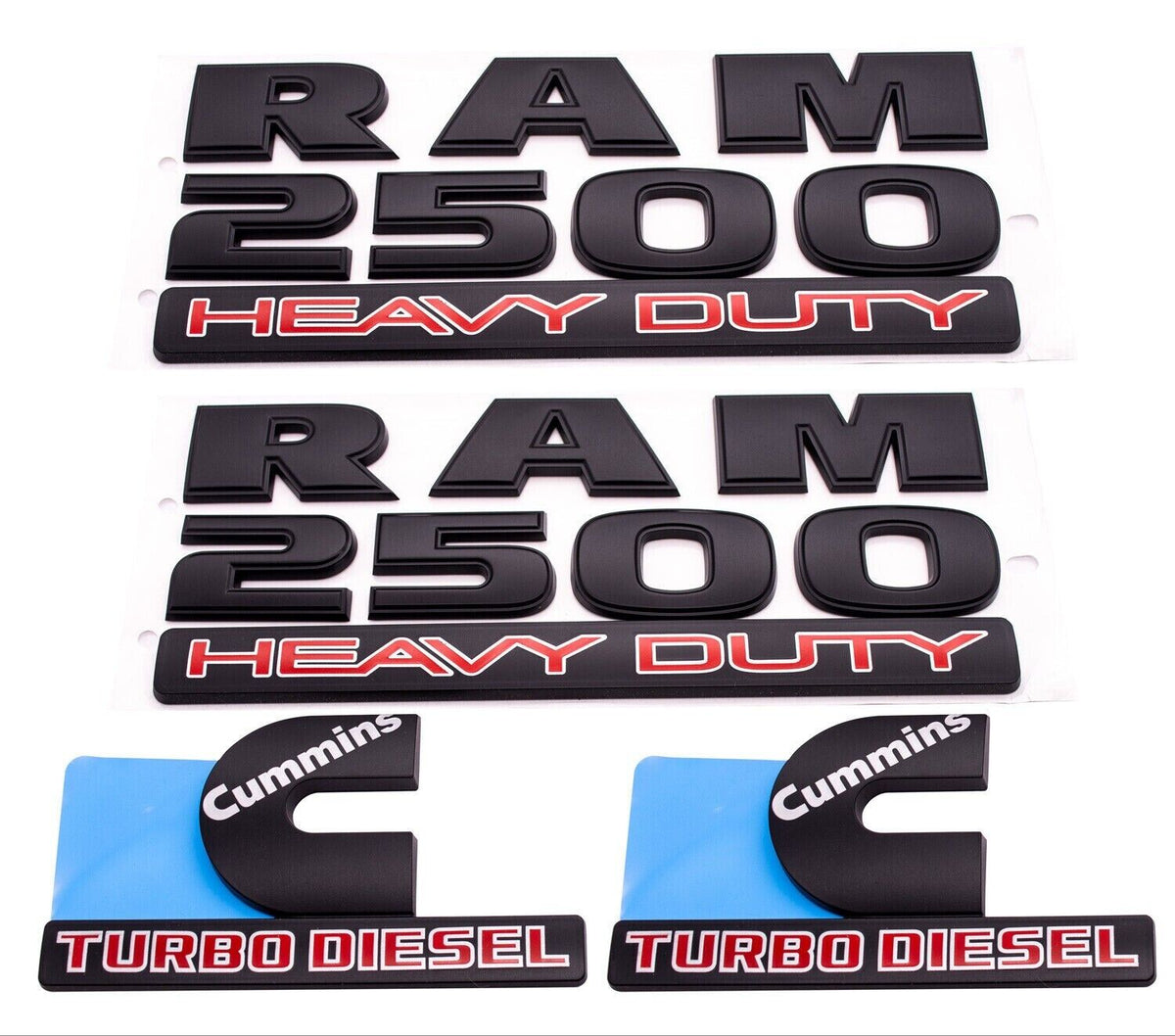 4Pcs For RAM 2500 HEAVY DUTY Cummins Turbo Diesel Badge Decal