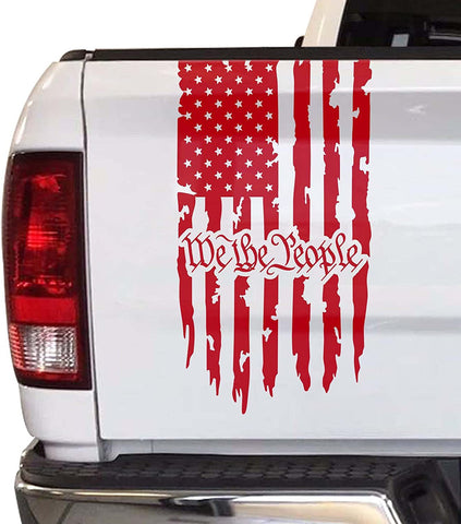 American Flag Tailgate sticker Pickup Truck Rear car sticker 11 "x 20" | 1Pc