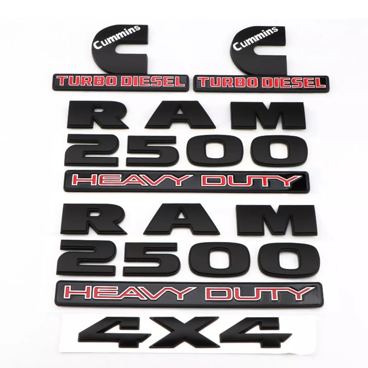 7Pcs For RAM 2500 4x4 HEAVY DUTY Cummins Turbo Diesel Badge Secondary image