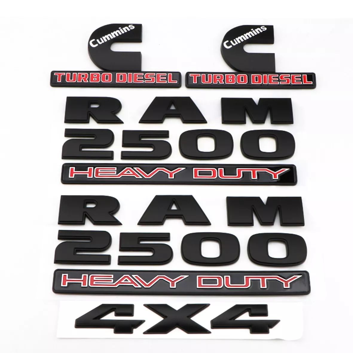 5Pcs For RAM 2500 4x4 HEAVY DUTY Cummins Turbo Diesel Badge