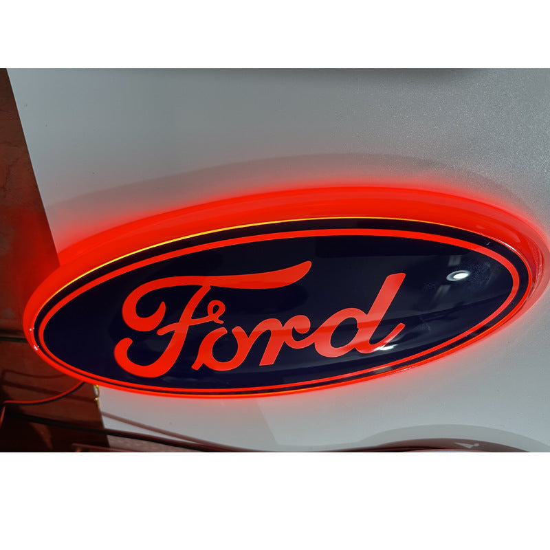 9 inch LED Emblem Blue Chrome Housing For Ford Truck F150 05-14