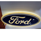 9 inch LED Emblem Blue Chrome Housing For Ford Truck F150 05-14