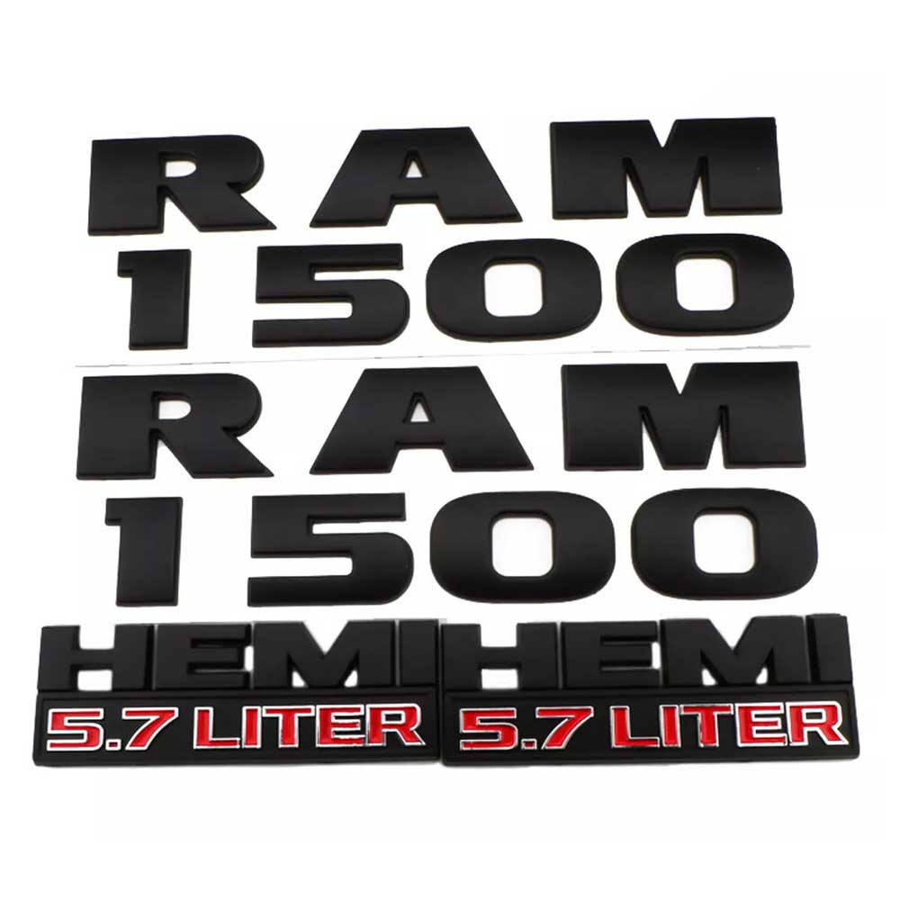 4Pcs For RAM 1500 Door Side Fender 5.7 Liter HEMI Emblems Badge Set 2013-2018 Hauptbild