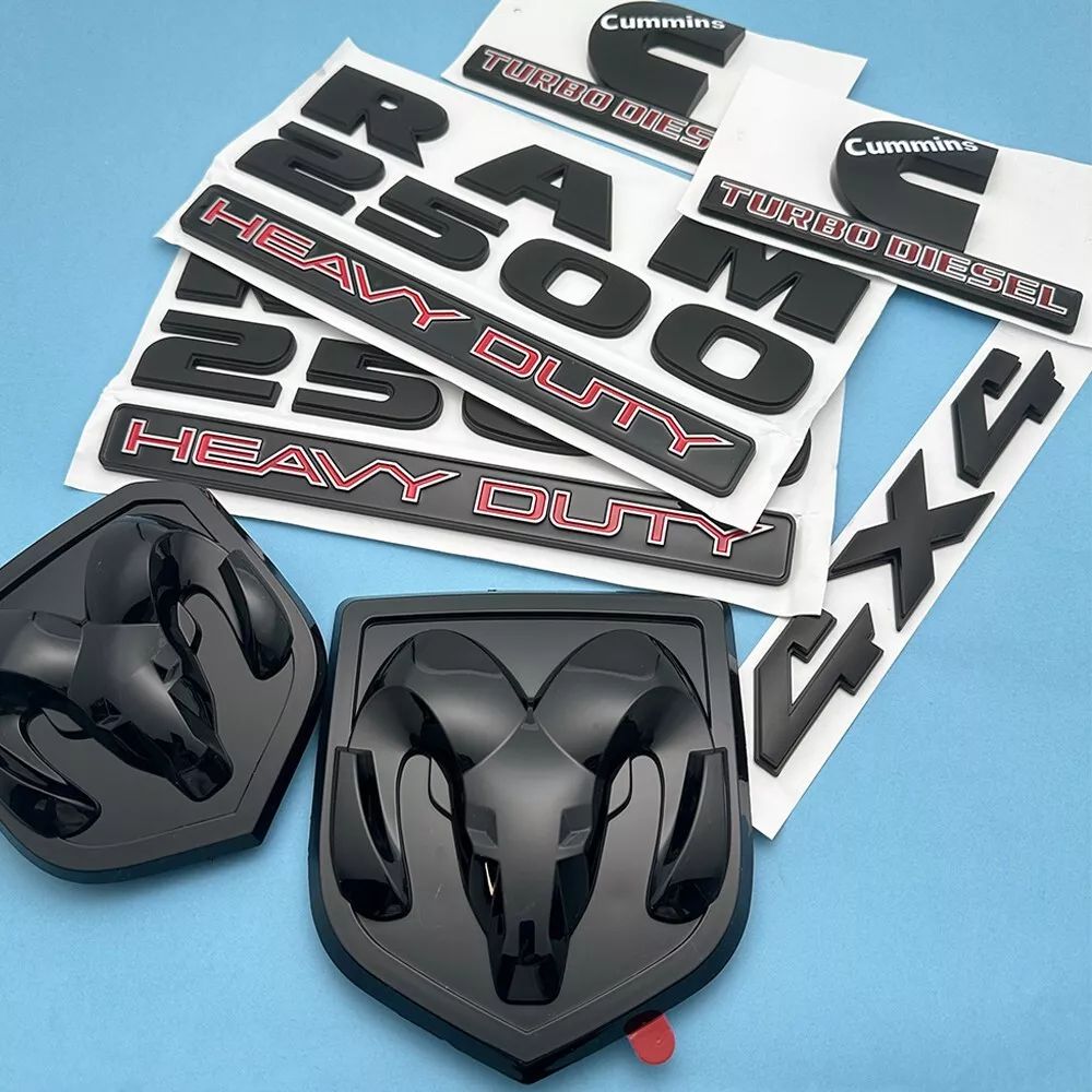 7Pcs For RAM 2500 4x4 HEAVY DUTY Cummins Turbo Diesel Badge Hauptbild