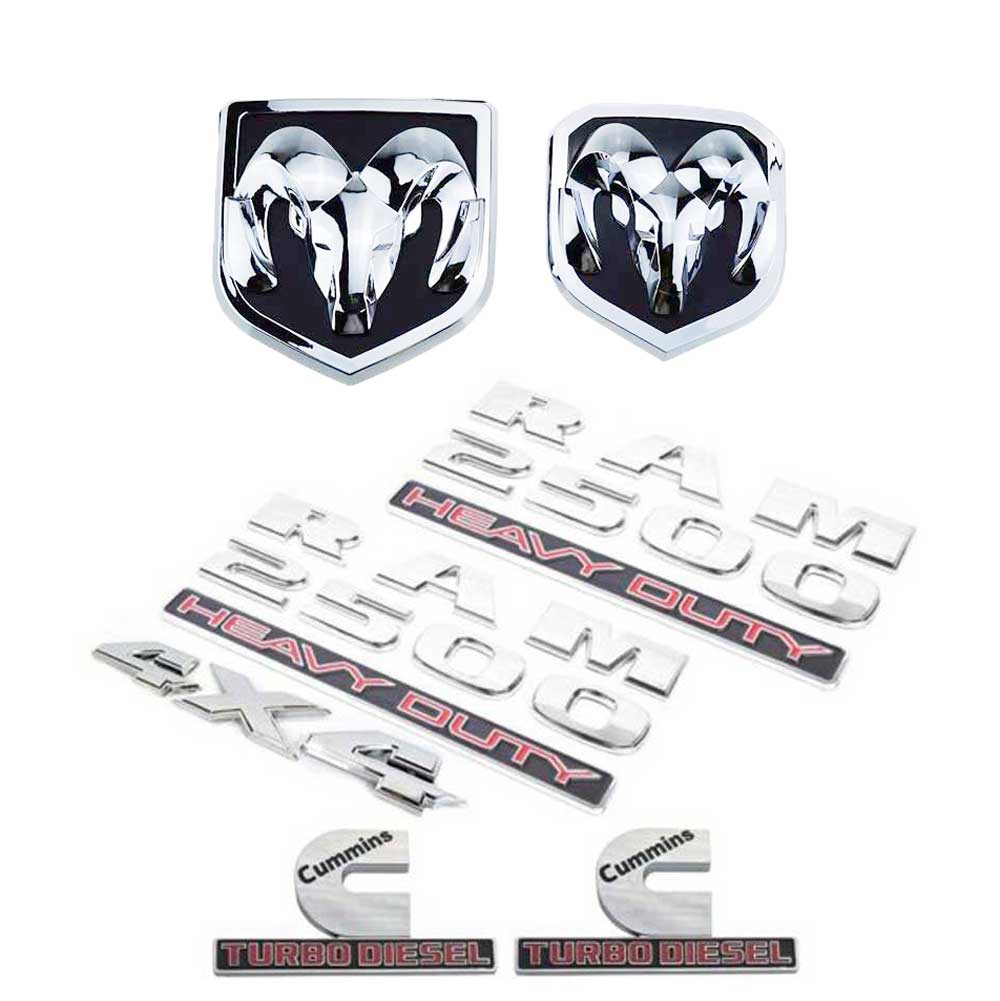 7Pcs For RAM 2500 4x4 HEAVY DUTY Cummins Turbo Diesel Badge