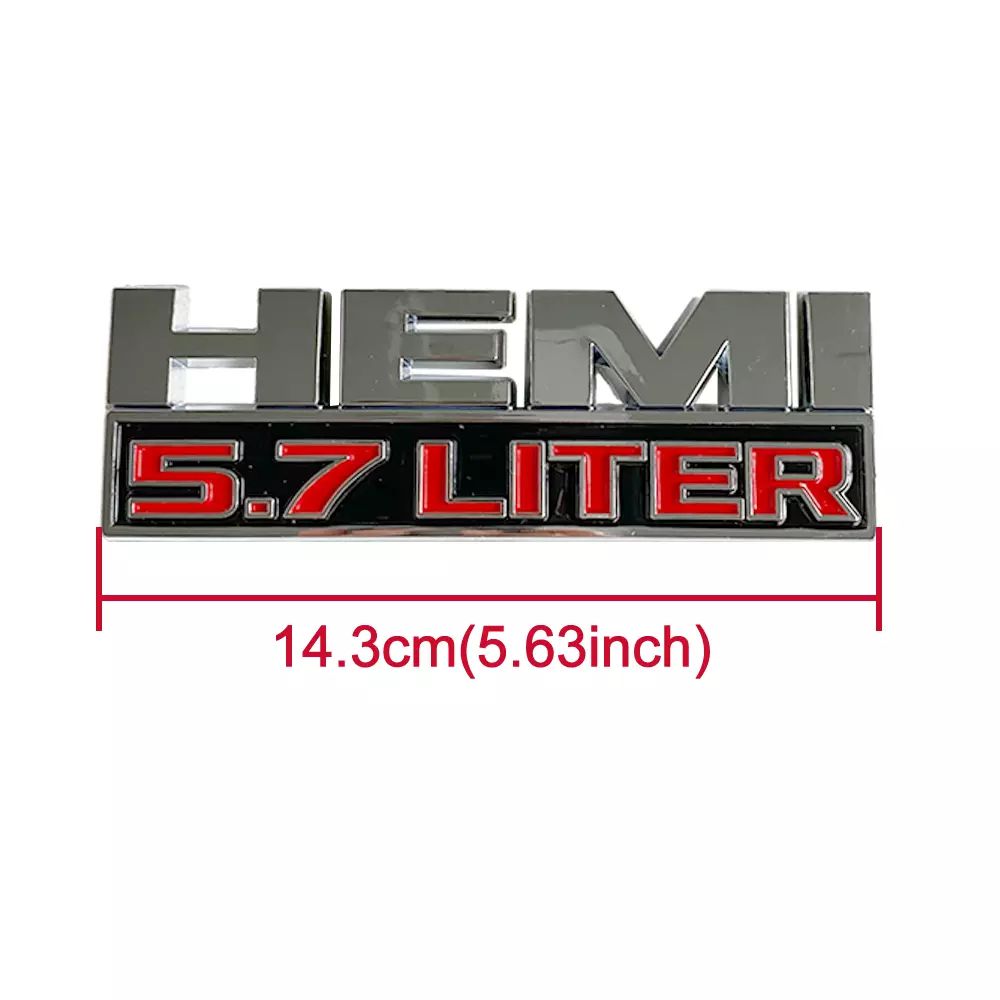 5Pcs For RAM 1500 4X4 Door Side Fender Tailgate 5.7 Liter HEMI Emblem Badge Black 2013-2018