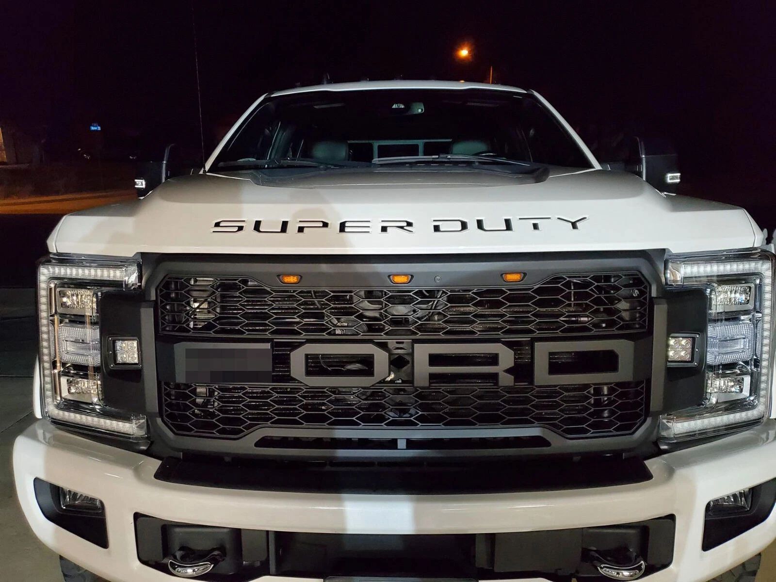 Raptor Grill For 2017-2019 Ford F250 F350 Super Duty Raptor Style Front Grille w/LED