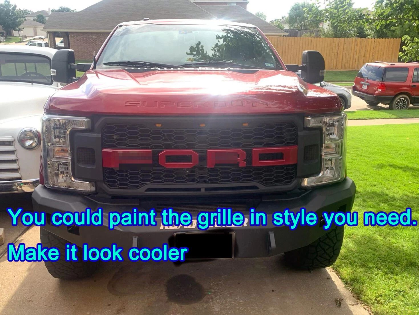 Raptor Grill For 2017-2019 Ford F250 F350 Super Duty Raptor Style Front Grille w/LED