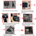 Raptor Grill For 2017-2019 Ford F250 F350 Super Duty Raptor Style Front Grille w/LED