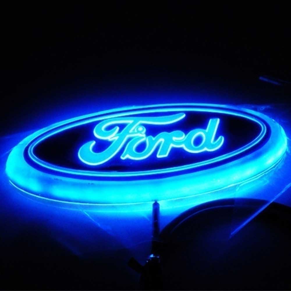 5.7 inch LED Emblem Blue Chrome Housing For Ford