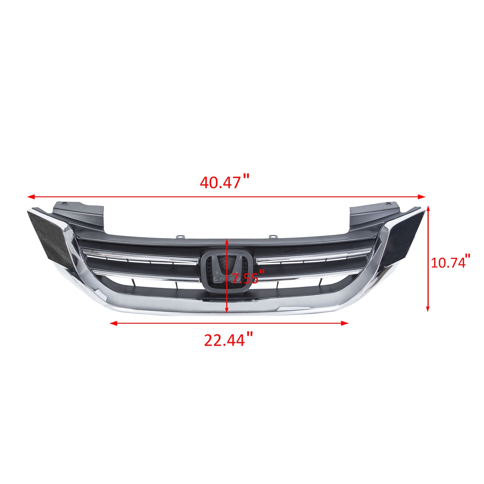 Front Bumper Radiator Upper Chrome Grill For Honda 2013-2015 Accord Sedan