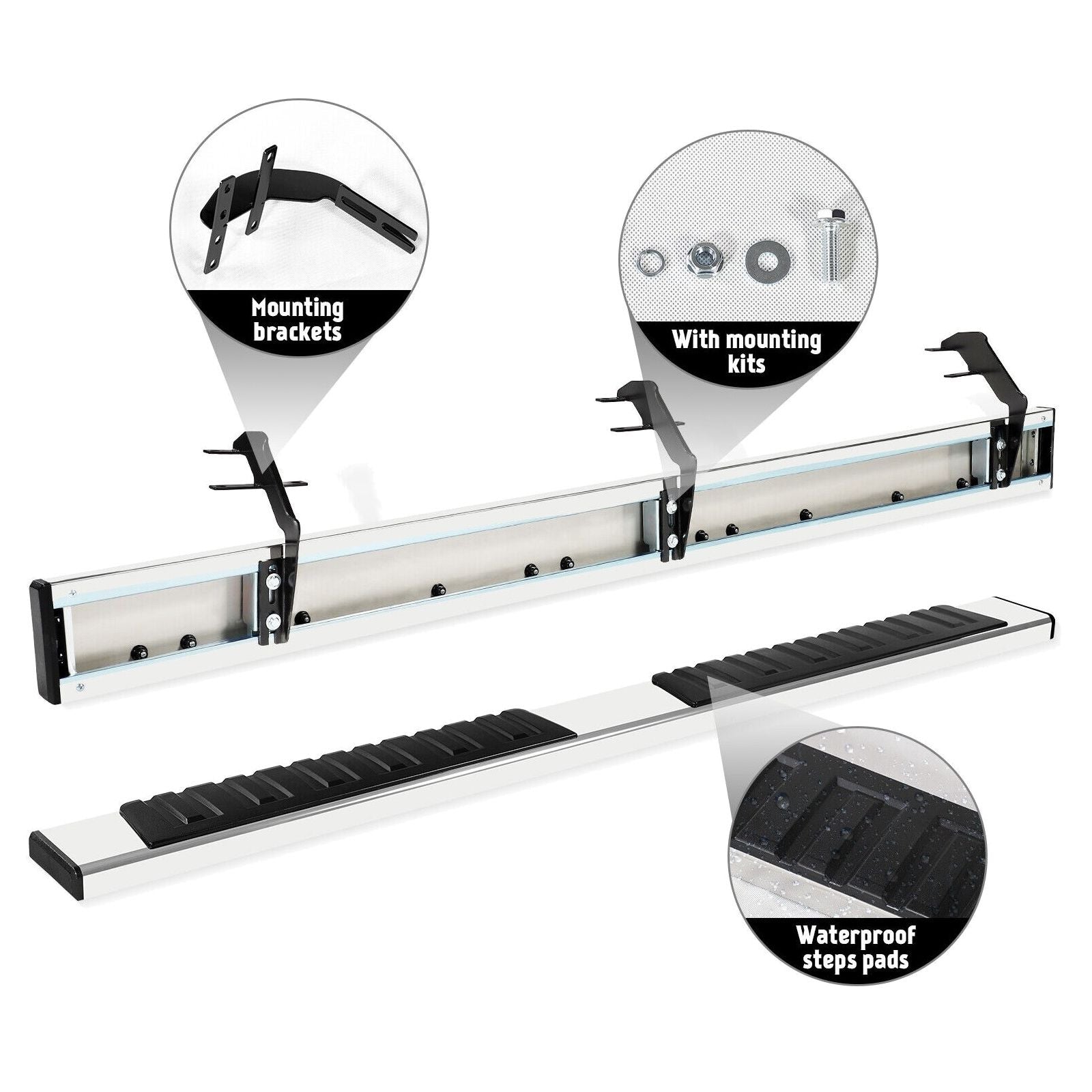 Running Boards For 2017-2021 Ford F250/F350 Super Duty 6" Side Step Bar