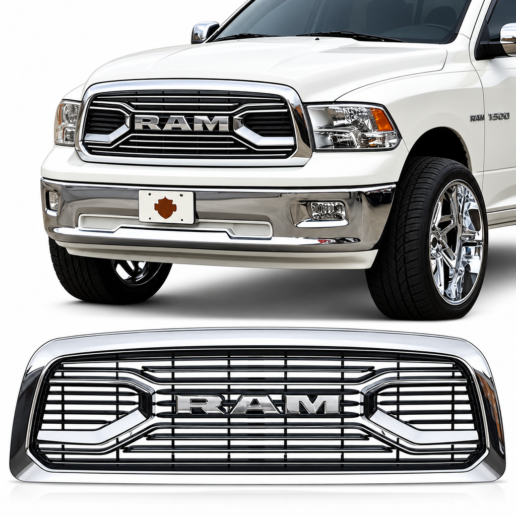 Front Bumper Grille for Dodge Ram 1500 2009-2012 Big Horn w/Letters